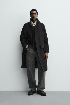 LONG WOOL COAT - Image 1