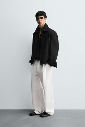 ZIP-UP TEXTURED OVERSHIRT - Image 4