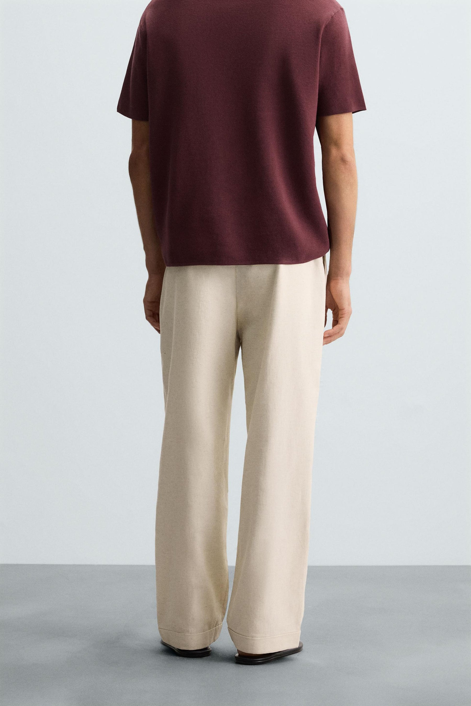 COTTON/LINEN PLEATED TROUSERS - Image 3