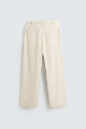 COTTON/LINEN PLEATED TROUSERS - Image 8