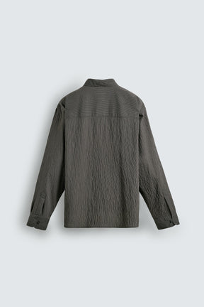 STRIPED FLOWING CREASED-EFFECT SHIRT - Image 6