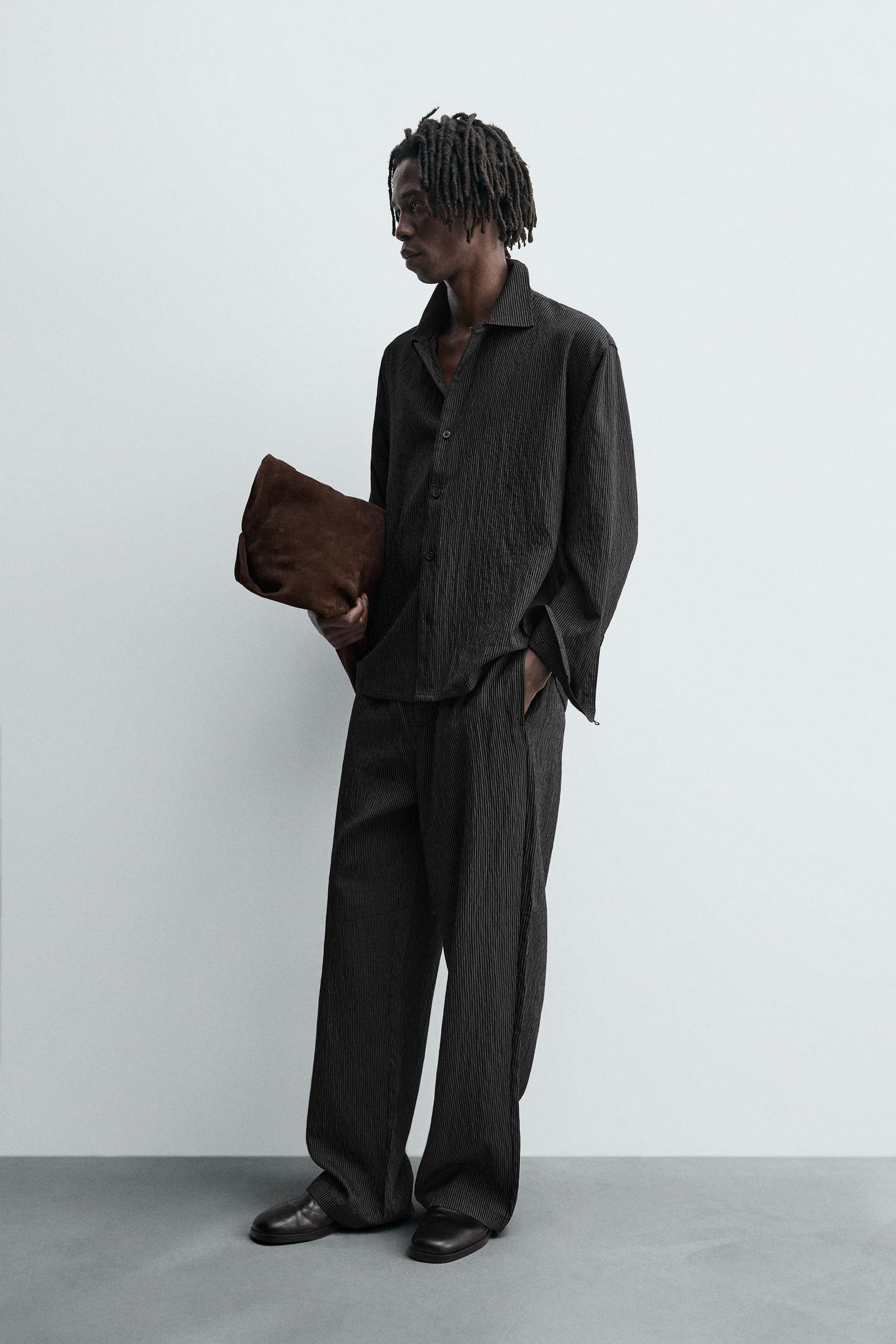 STRIPED FLOWING SHIRT - Image 4