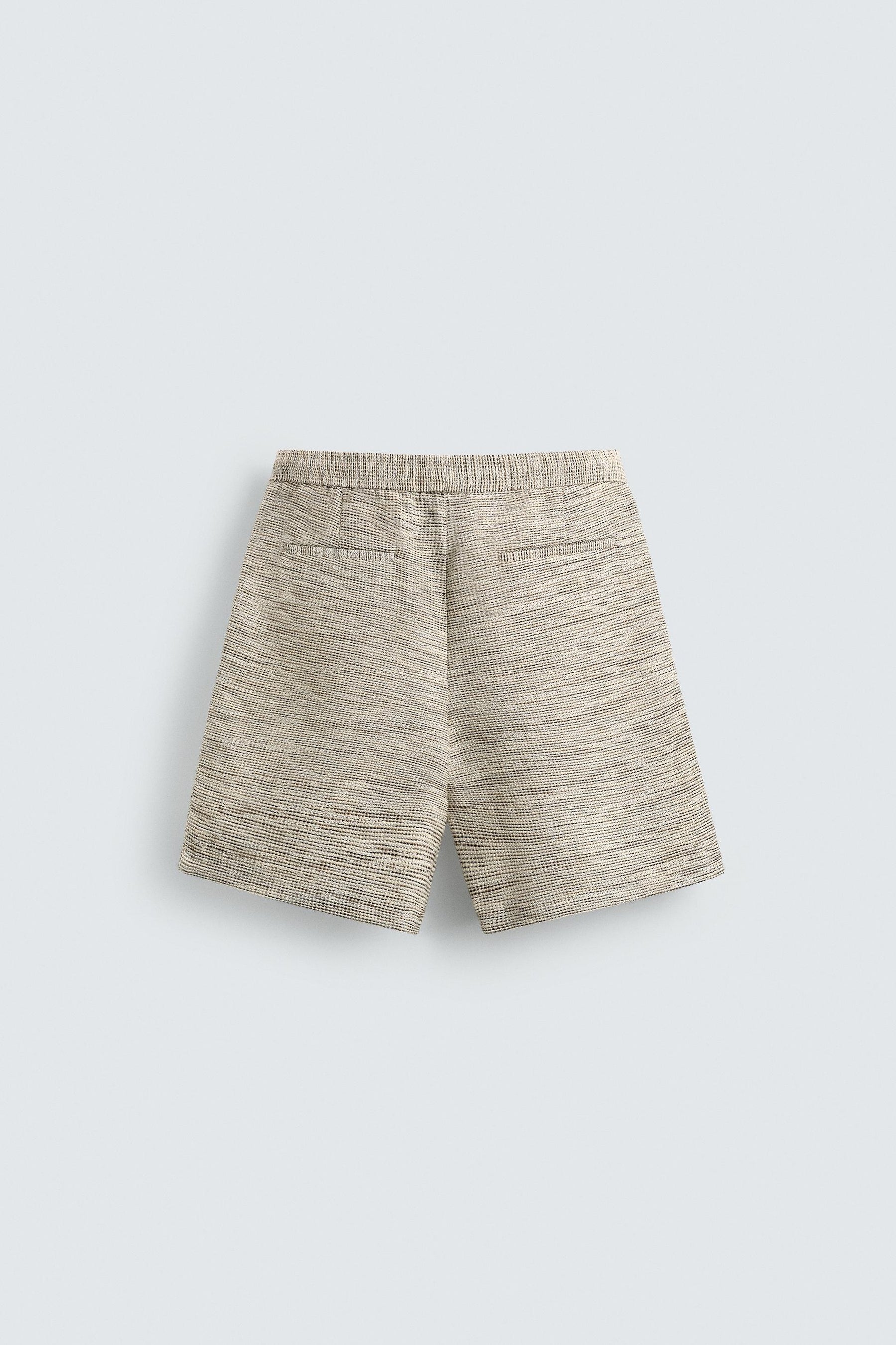 TEXTURED CONTRAST BERMUDA SHORTS - Image 7