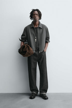 REGULAR FIT ZIP-UP OVERSHIRT - Image 1