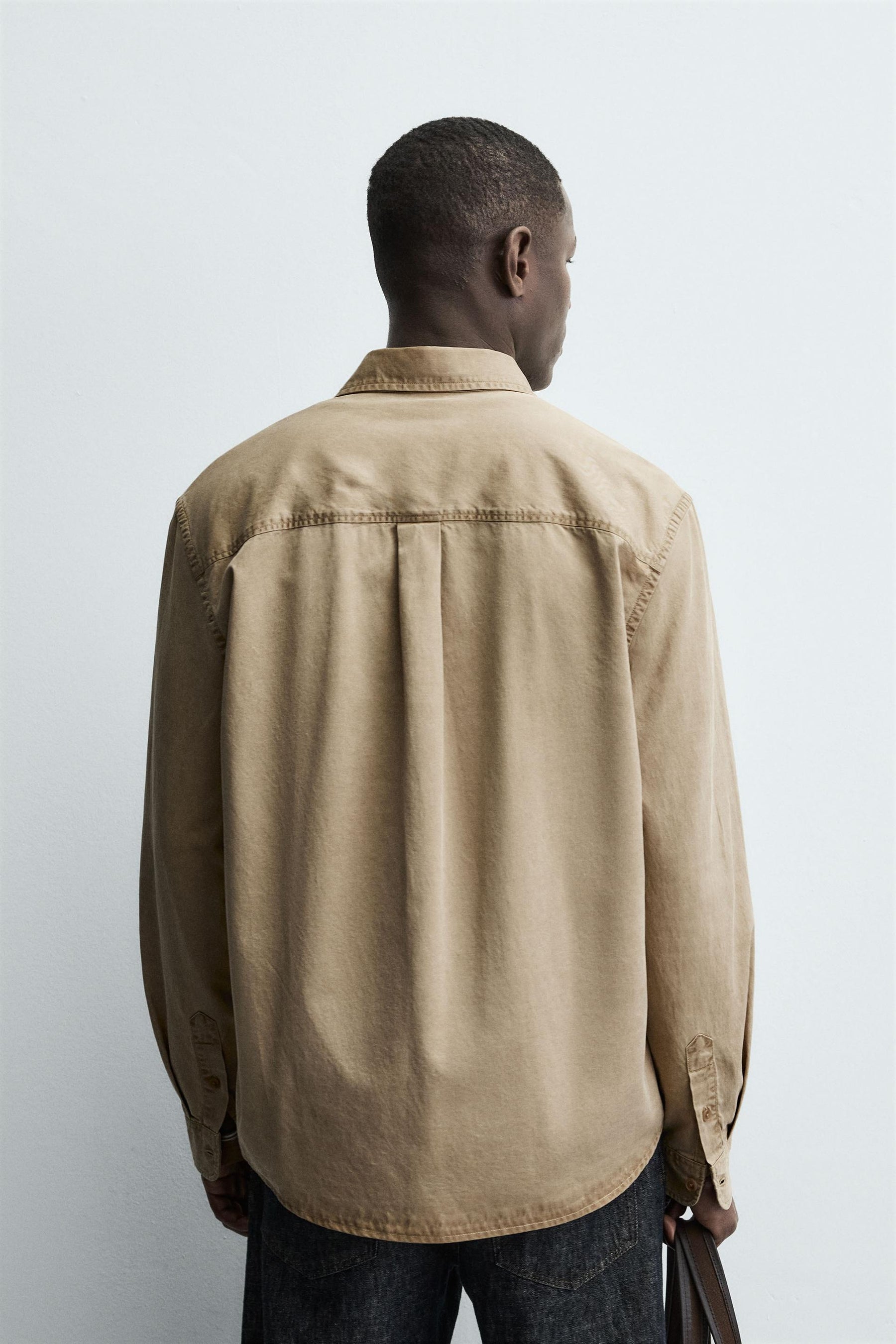 WASHED TWILL TEXTURED SHIRT - Image 3