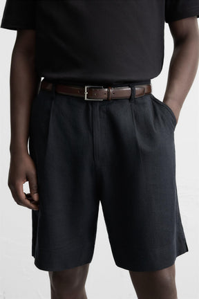 LEATHER TOPSTITCH BELT - Image 1