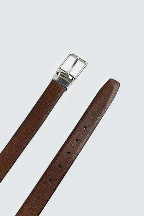 CONTRAST REVERSIBLE LEATHER BELT - Image 5