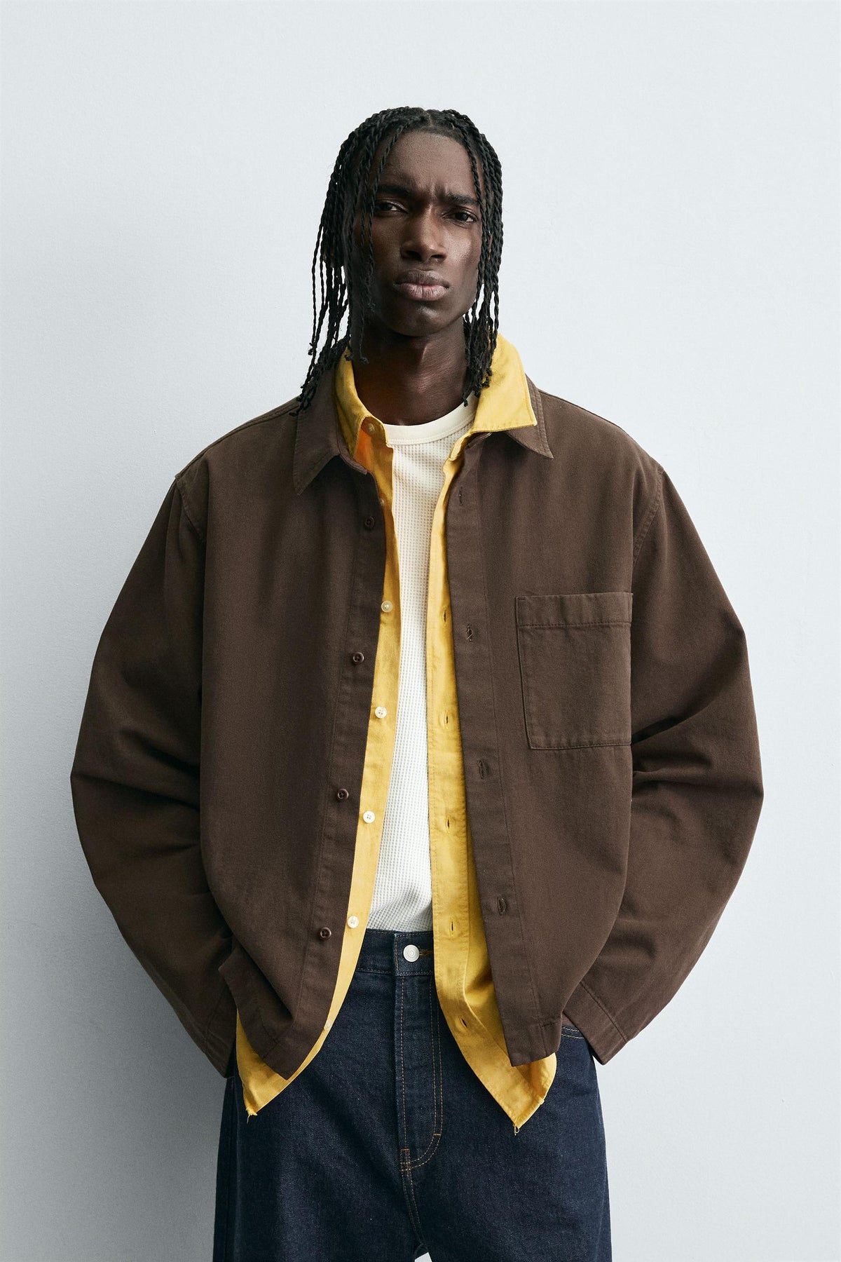 EMBROIDERED TEXTURED OVERSHIRT - Image 2