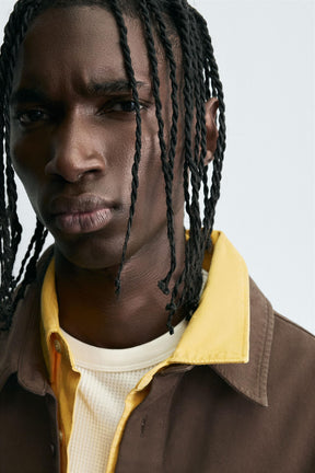 EMBROIDERED TEXTURED OVERSHIRT - Image 6