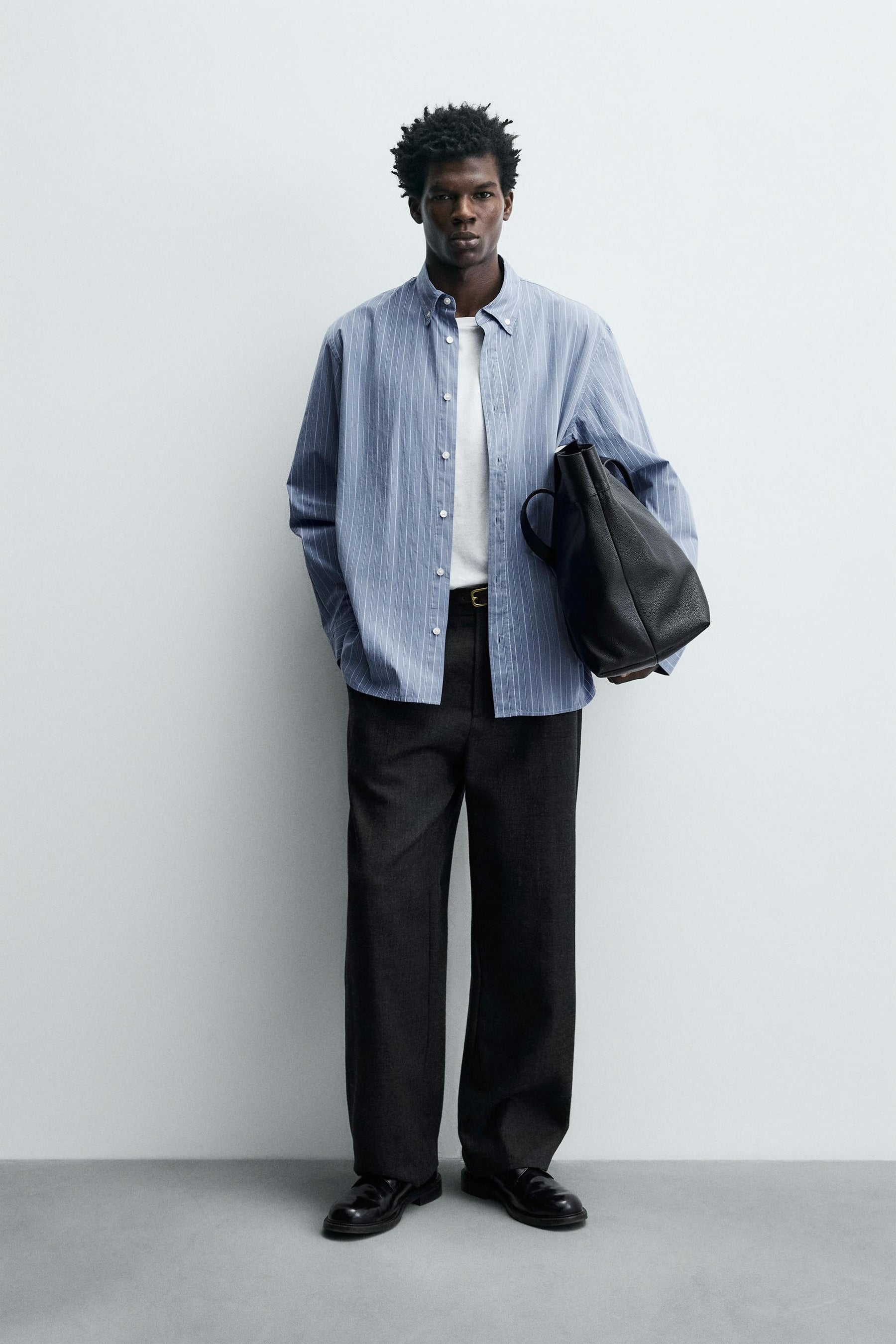 STRIPED TEXTURED SHIRT - Image 1