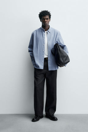 STRIPED TEXTURED SHIRT - Image 1