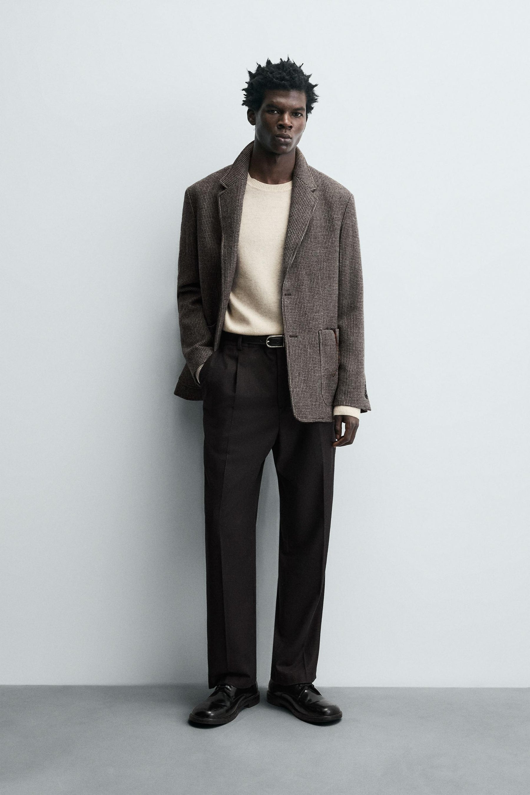 LIMITED EDITION WOOL TEXTURED BLAZER - Image 1