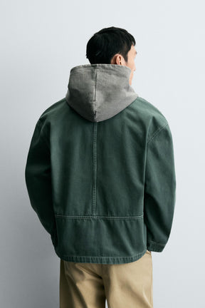 WASHED STRUCTURED OVERSHIRT - Image 3