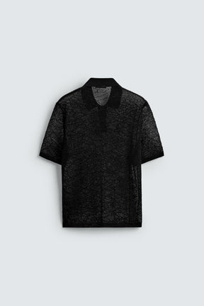 OPENWORK KNIT POLO SHIRT - Image 8