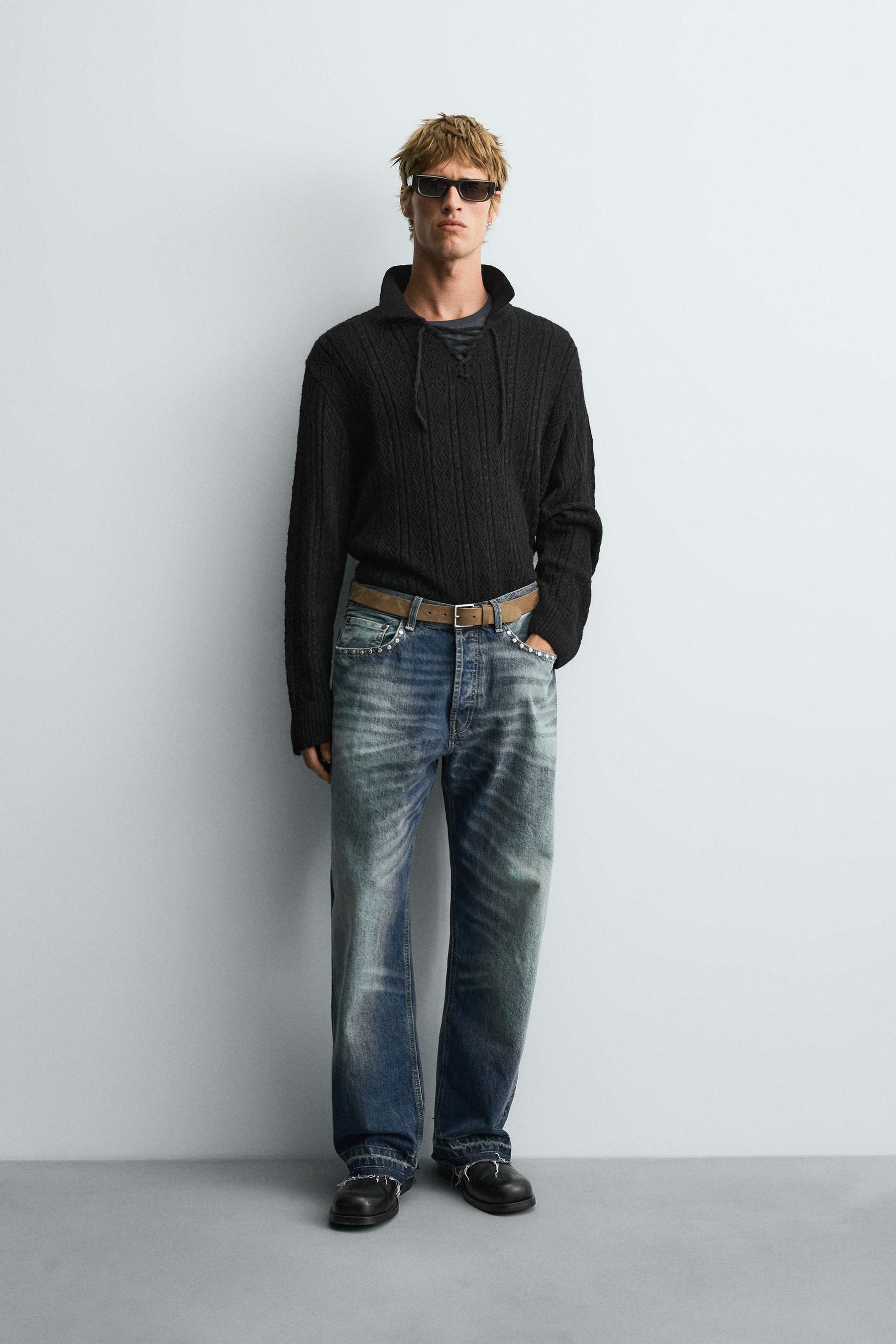 Polo-Shirt aus Cordstrick