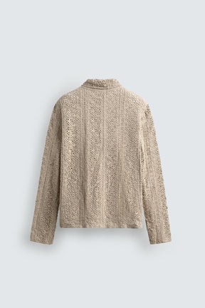 CROCHET TEXTURED OVERSHIRT - Image 8