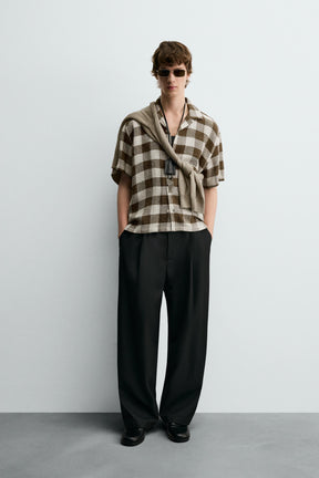 TEXTURED CHECK SHIRT - Image 1