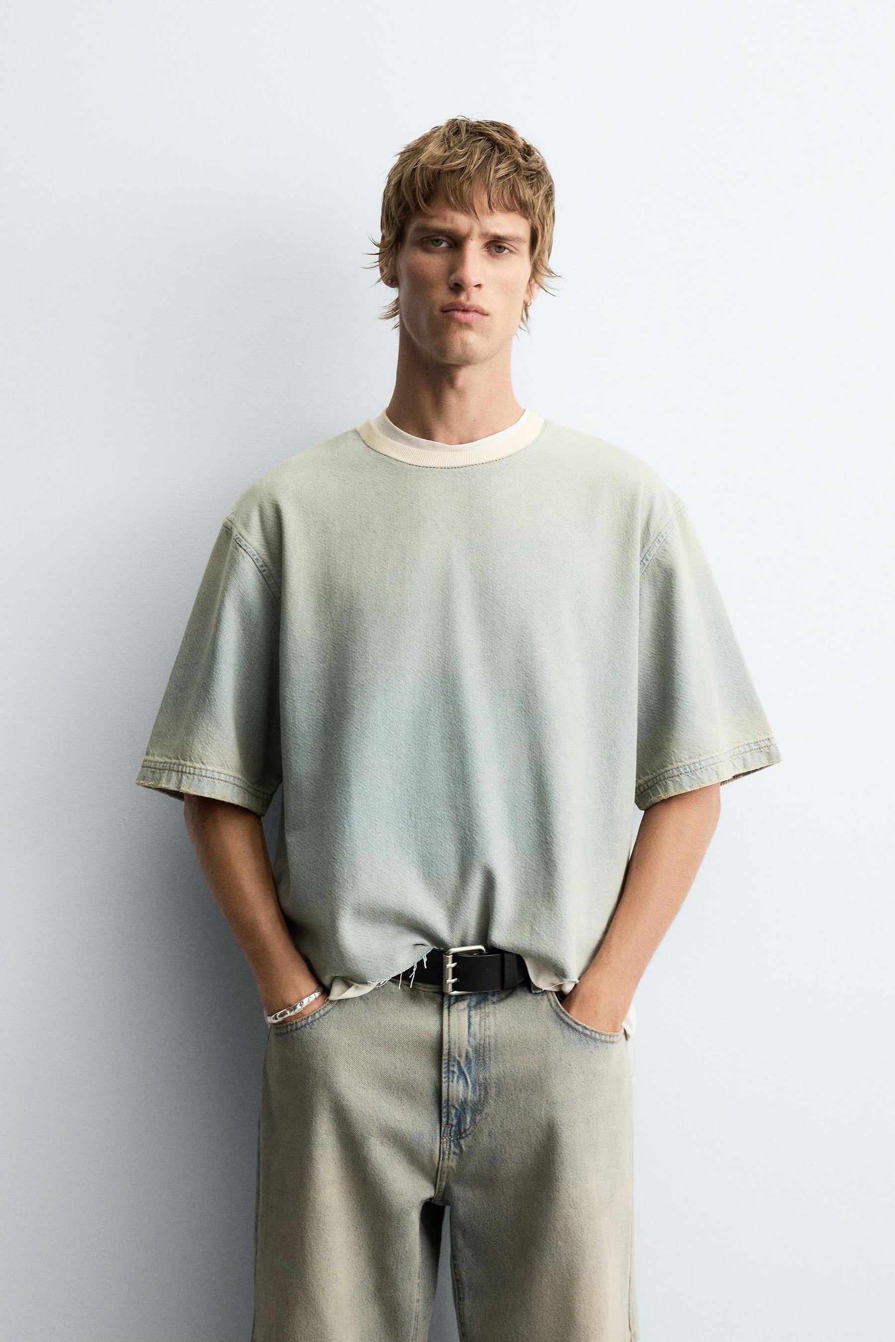 WASHED DENIM T-SHIRT - Image 2