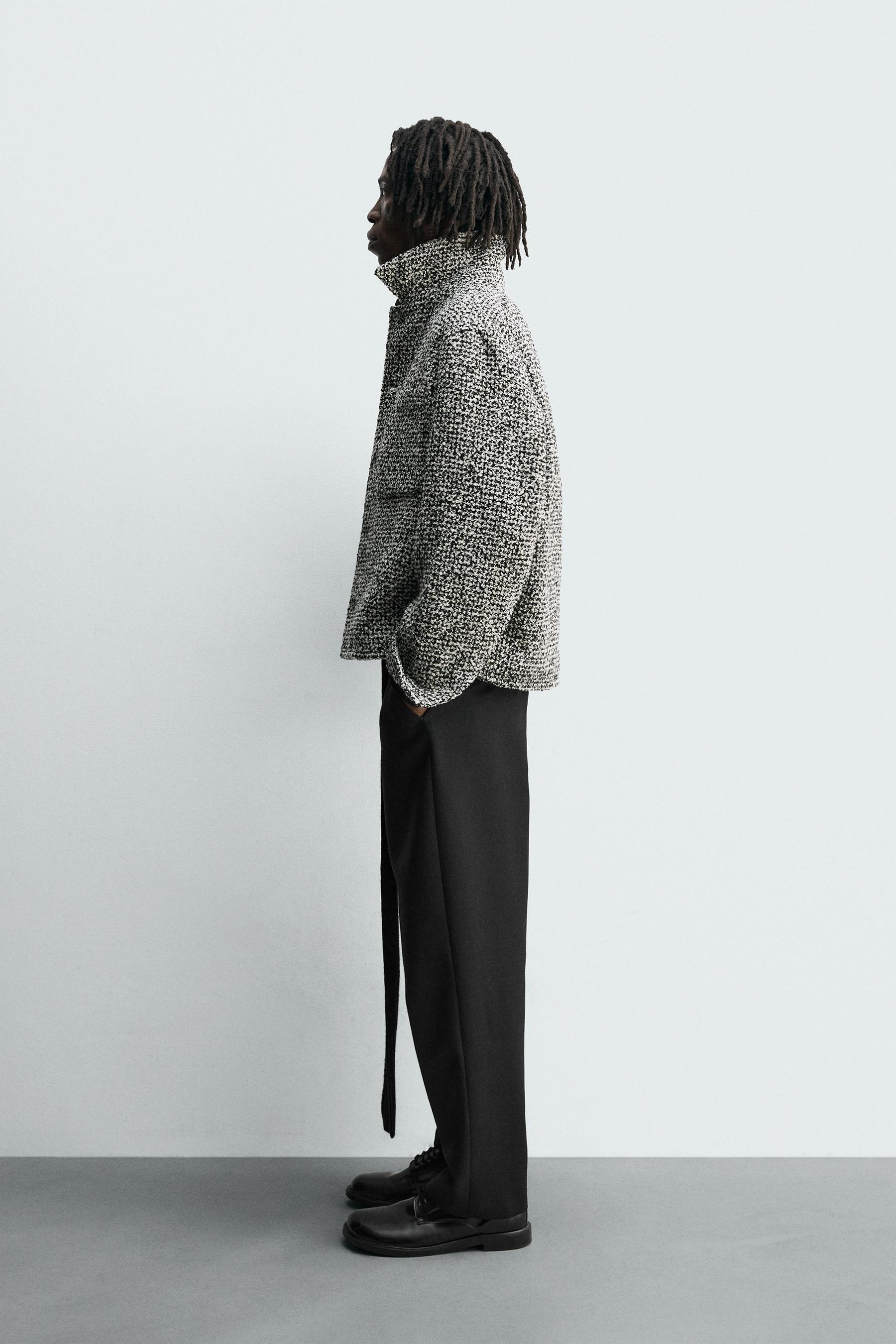 TEXTURED OVERSHIRT WITH POCKETS - Image 3