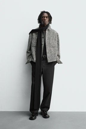 TEXTURED OVERSHIRT WITH POCKETS - Image 1