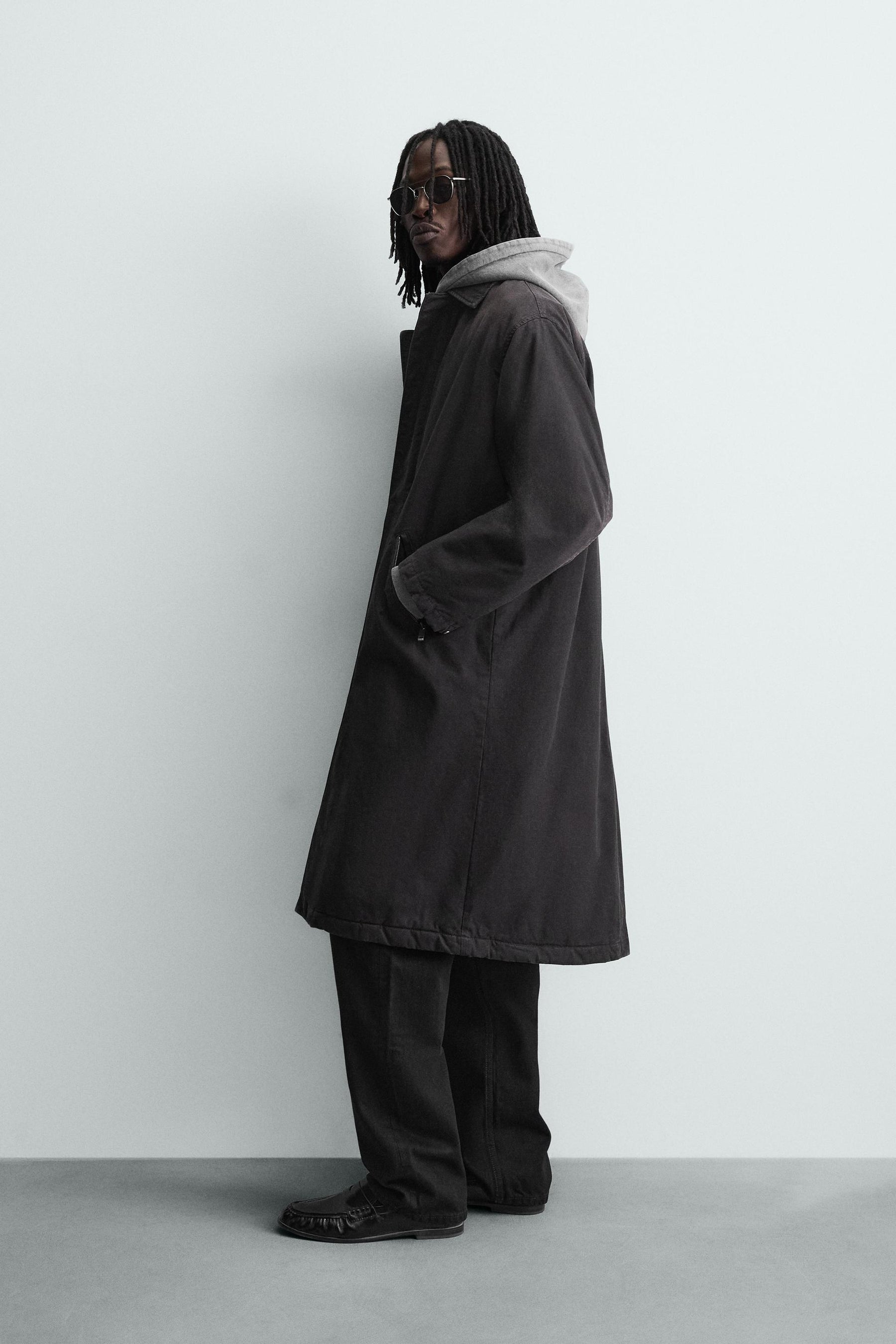 FADED DENIM COAT - Image 4