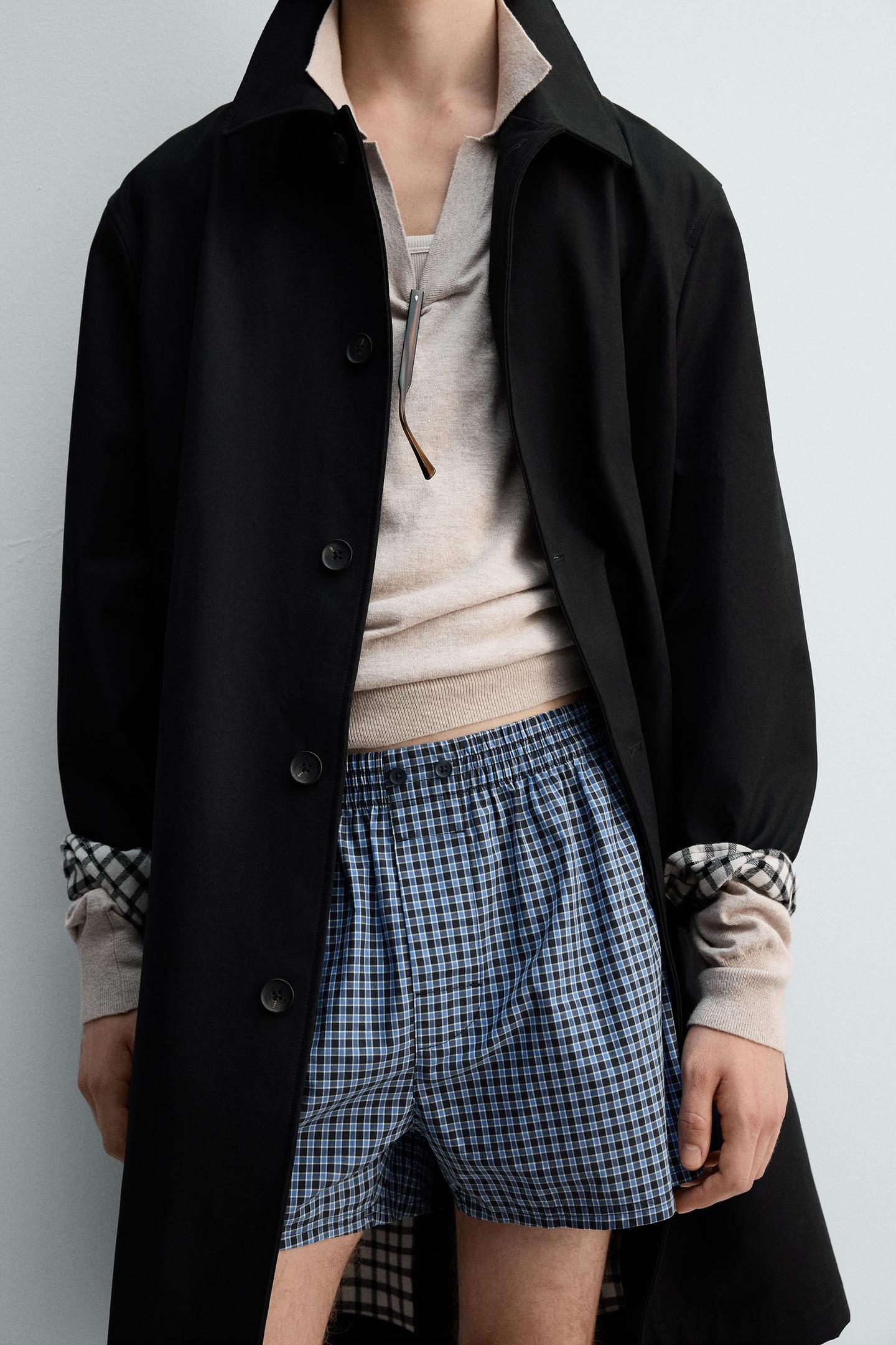 Karomuster-Trenchcoat 