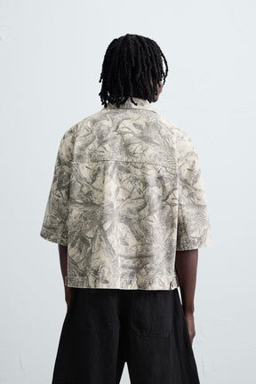 WASHED ABSTRACT PRINT OVERSHIRT - Image 3