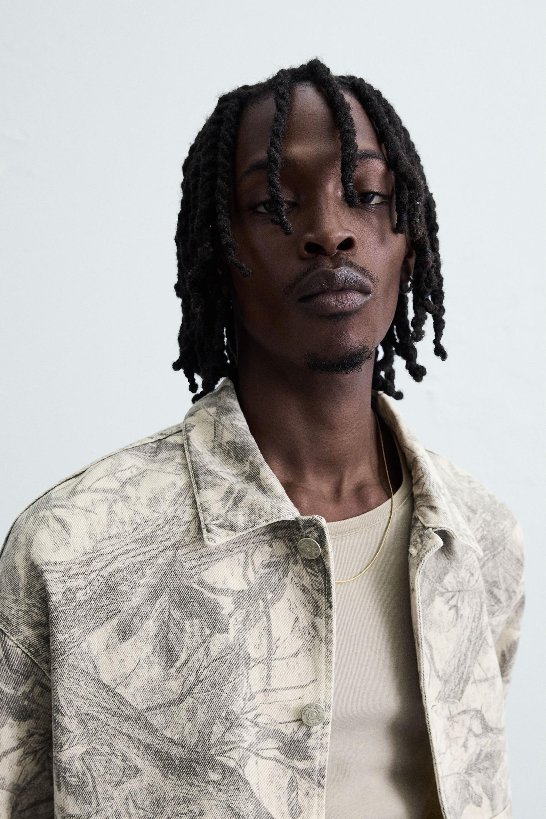 WASHED ABSTRACT PRINT OVERSHIRT - Image 5