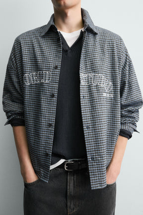 EMBROIDERED CHECK SHIRT - Image 6