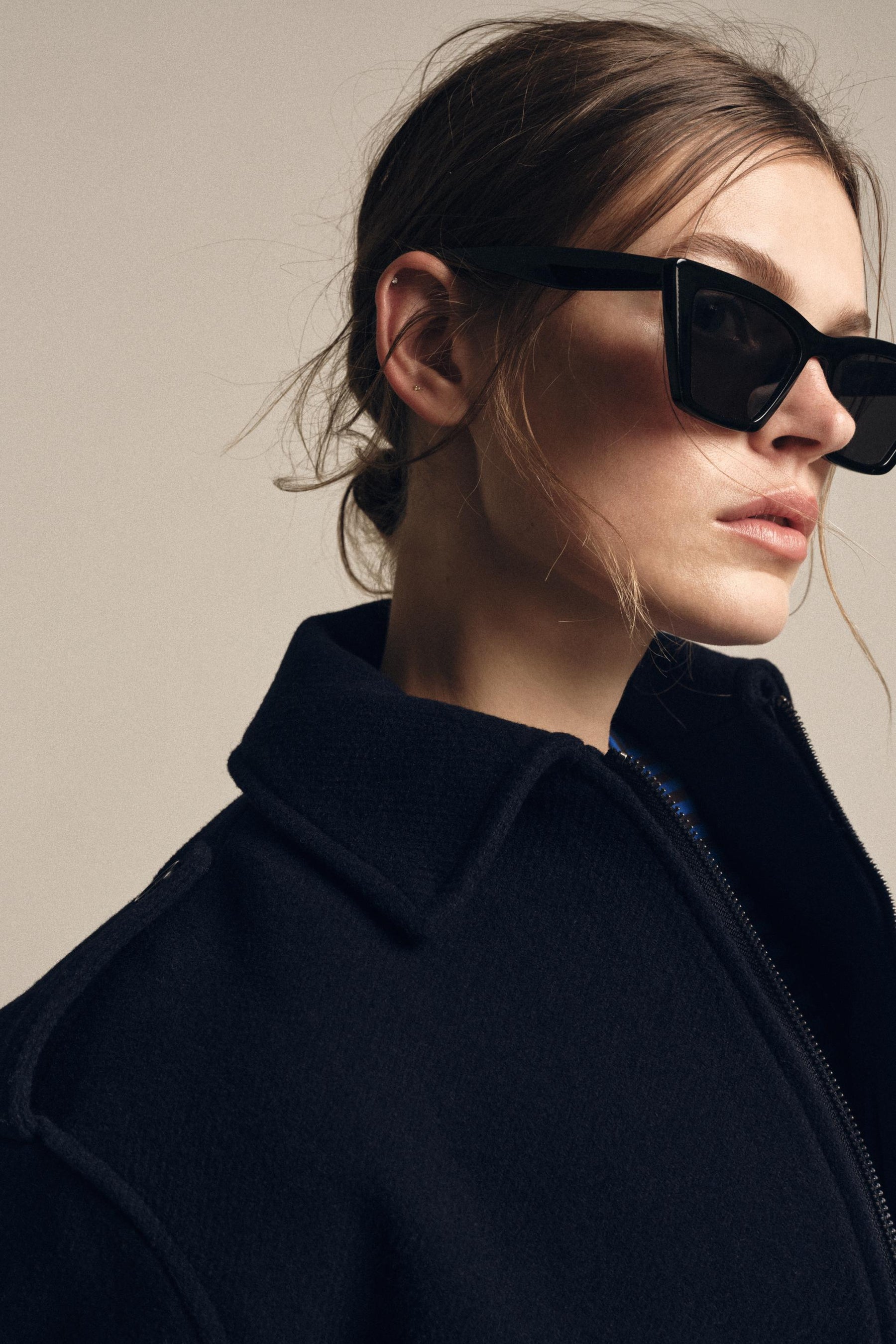 Bomberjacke aus Wollmischung