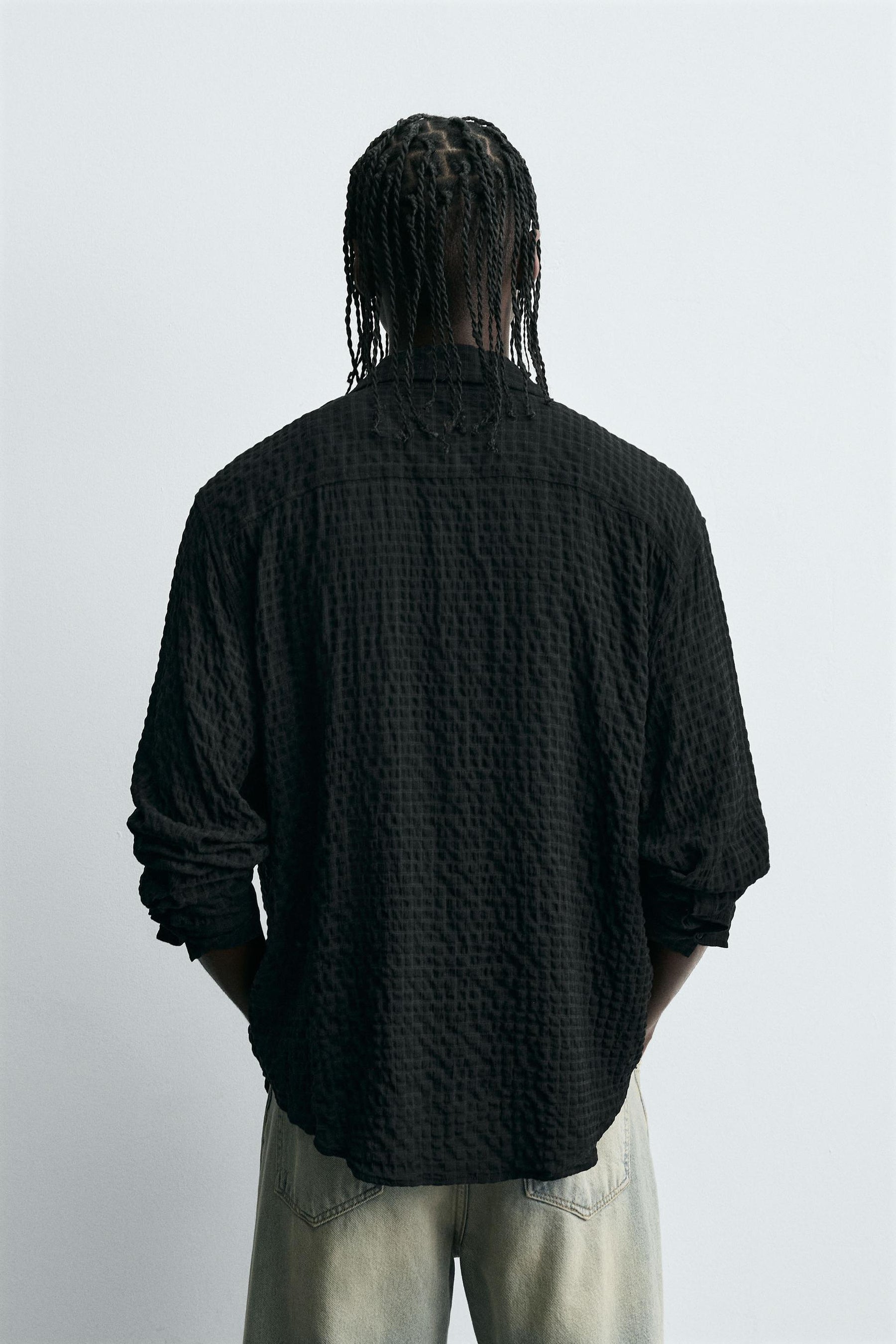 TEXTURED CHECK SHIRT - Image 3
