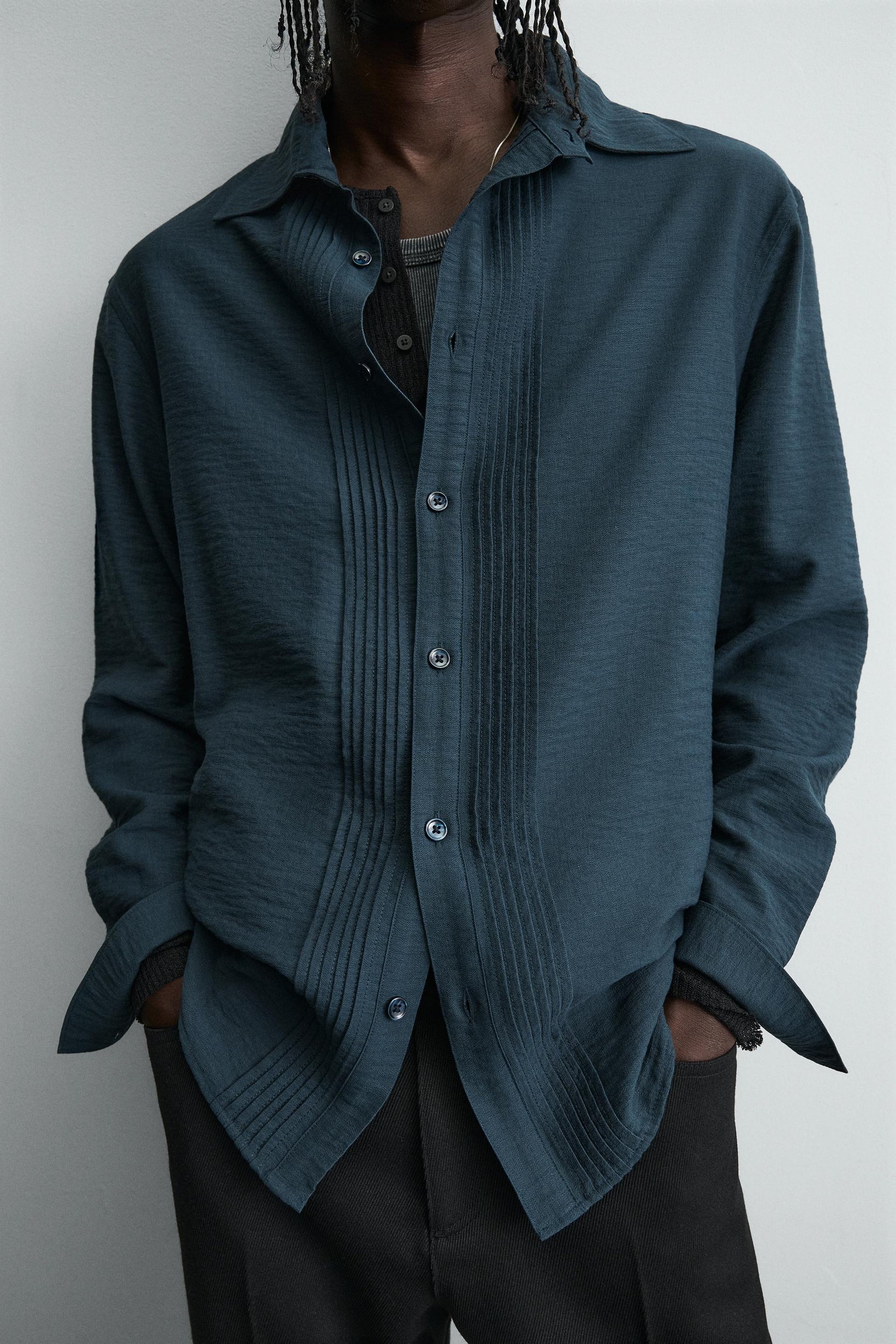 FLOWING SHIRT WITH PINTUCKS - Image 5