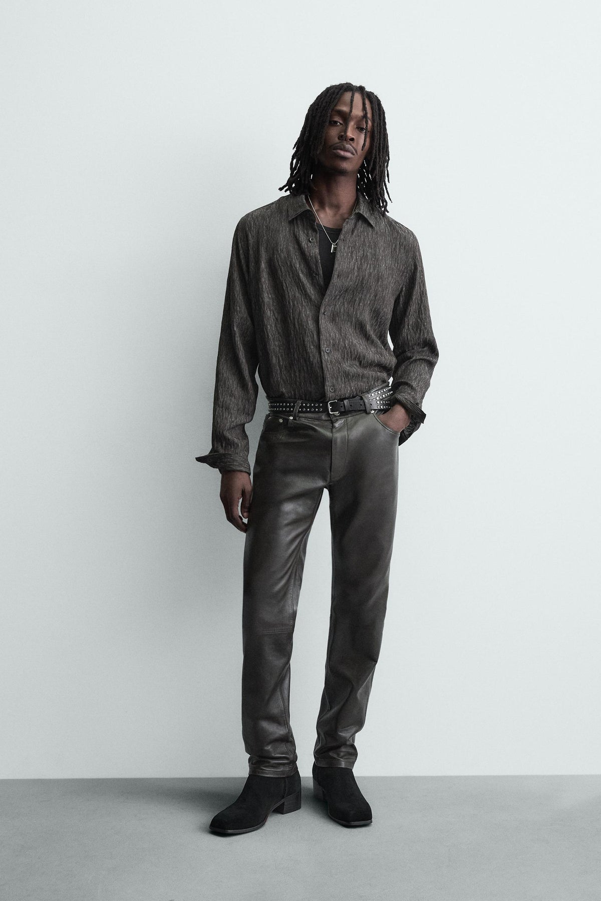 FLUID JACQUARD SHIRT - Image 1