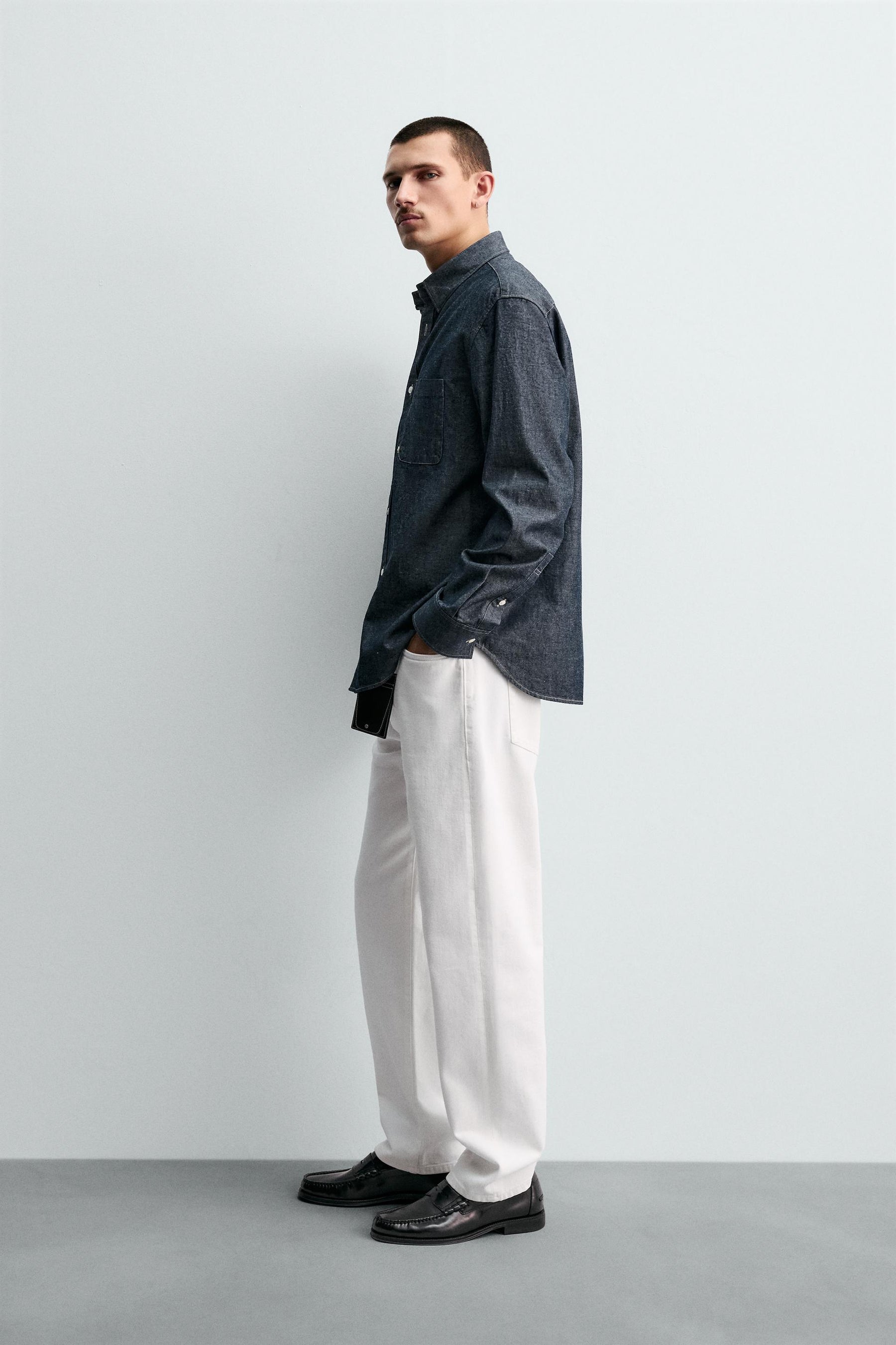 RELAXED FIT DENIM SHIRT - Image 4