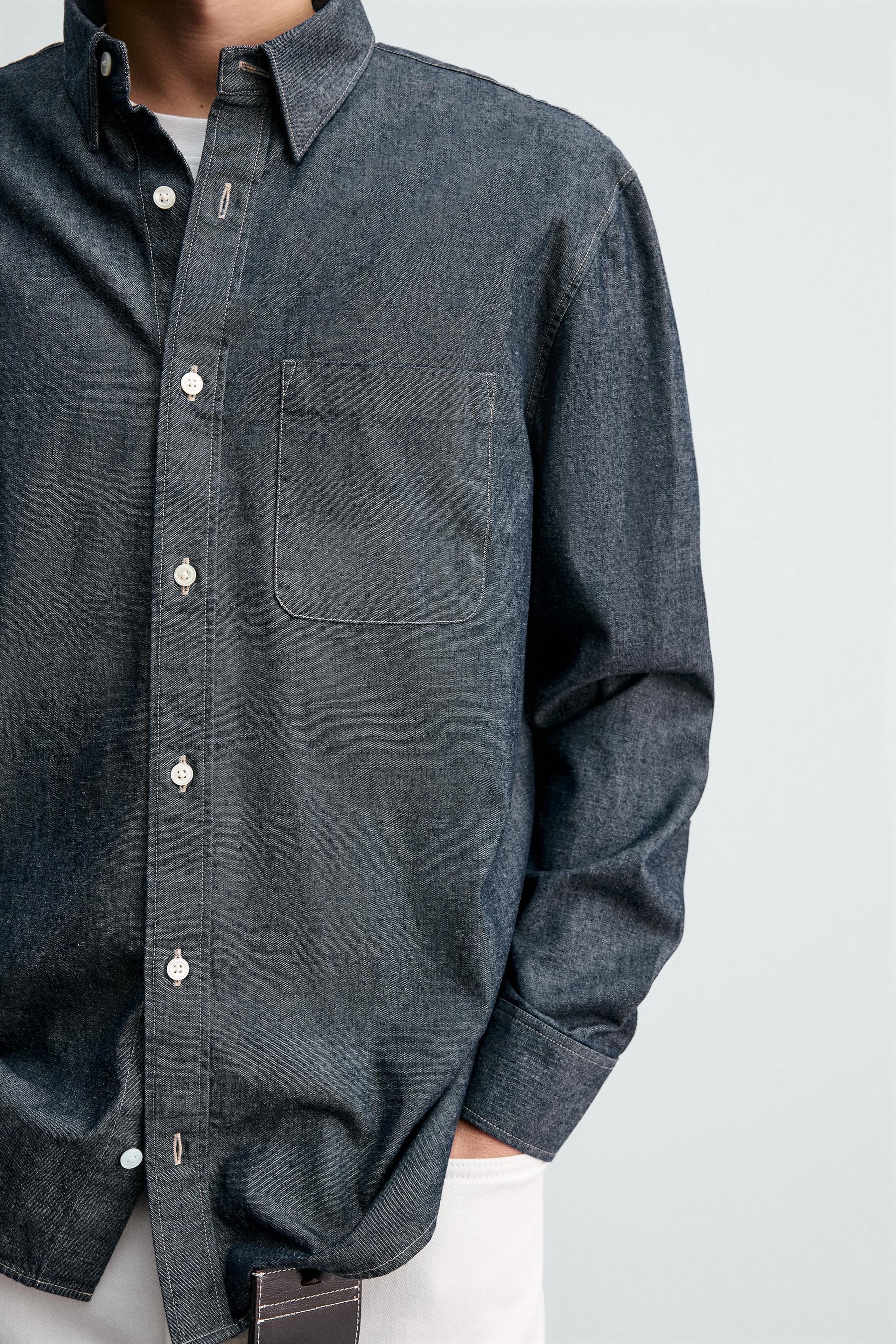 RELAXED FIT DENIM SHIRT - Image 7