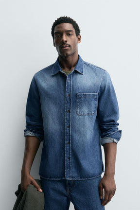 WASHED DENIM SHIRT - Image 2