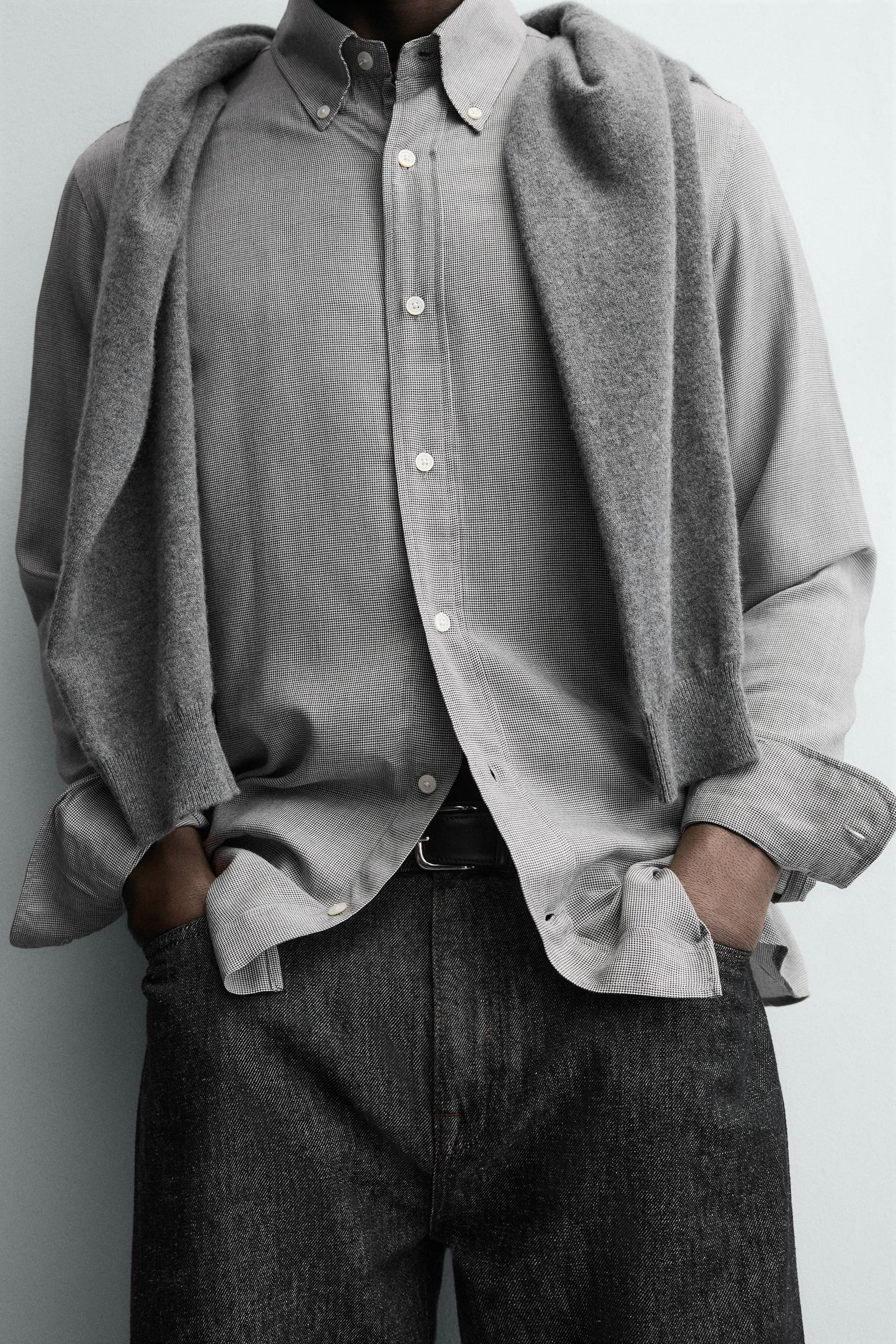 VISCOSE-WOOL BLEND CHECK SHIRT - Image 5