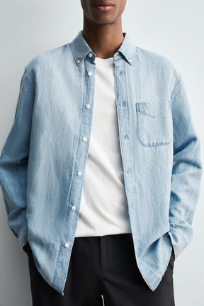 REGULAR FIT DENIM SHIRT - Image 6