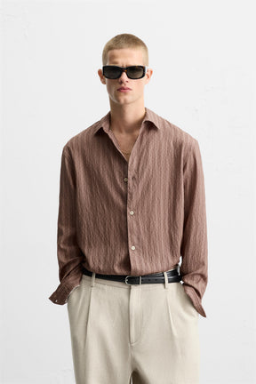 STRIPED FLOWING SHIRT - Image 2