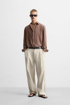 STRIPED FLOWING SHIRT - Image 1