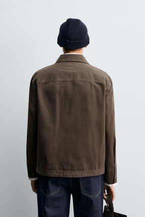 WASHED REGULAR FIT OVERSHIRT - Image 3