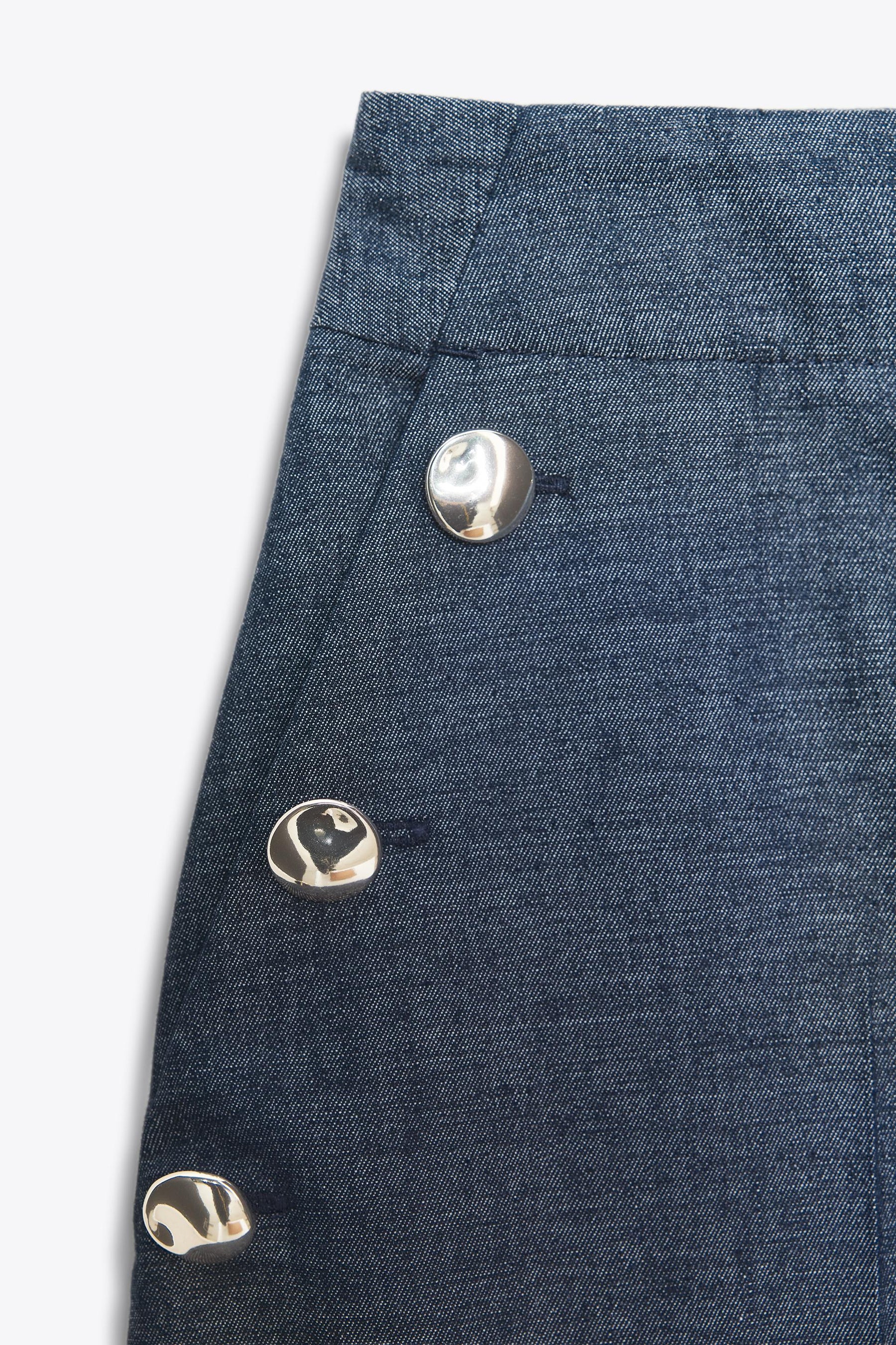 Leinenhose mit weitem Bein