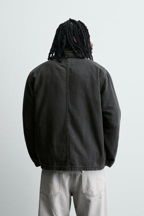 WASHED COTTON/LINEN OVERSHIRT - Image 3