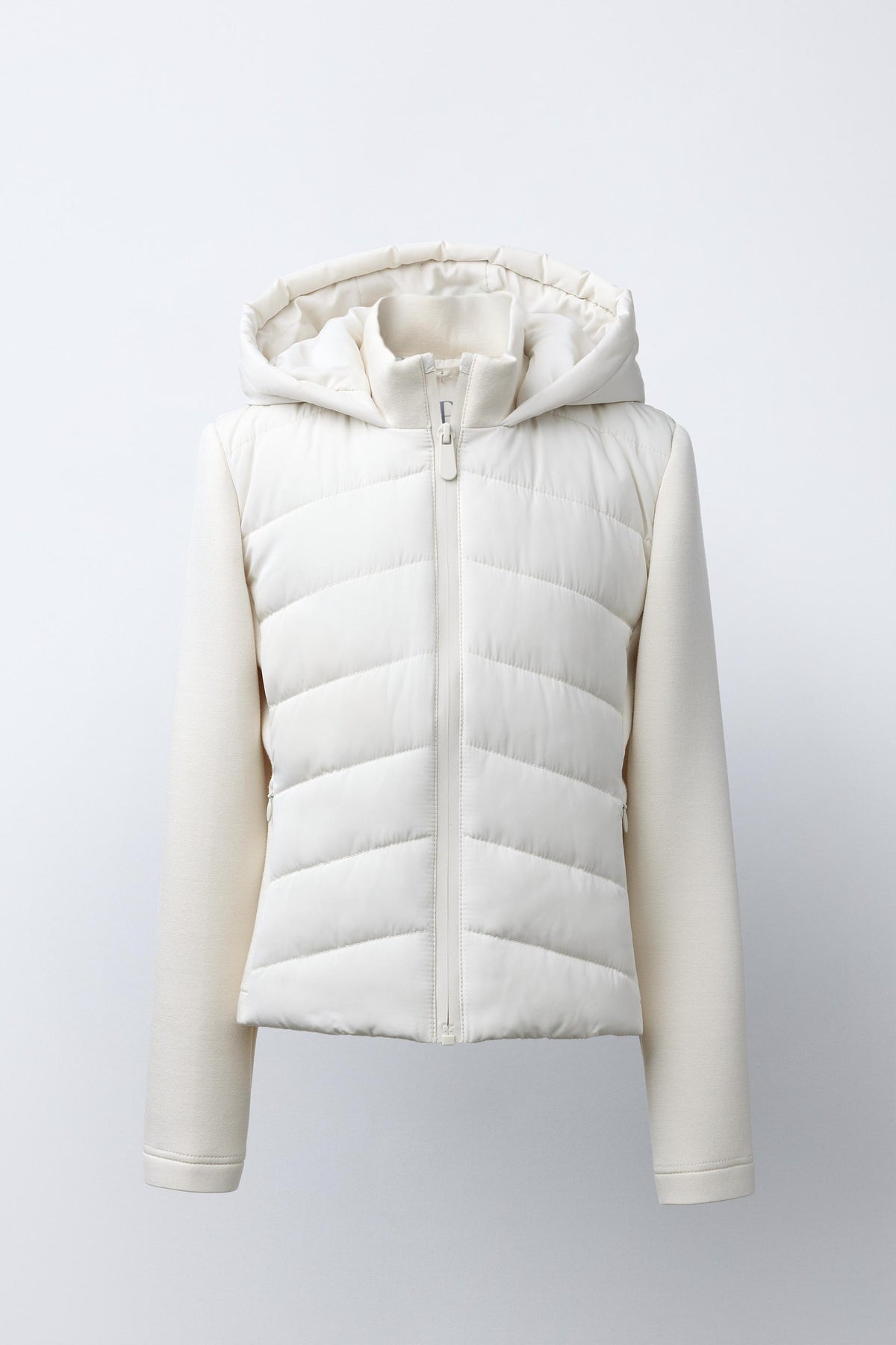 NEOPRENE-EFFECT SLEEVE PUFFER JACKET - Image 1