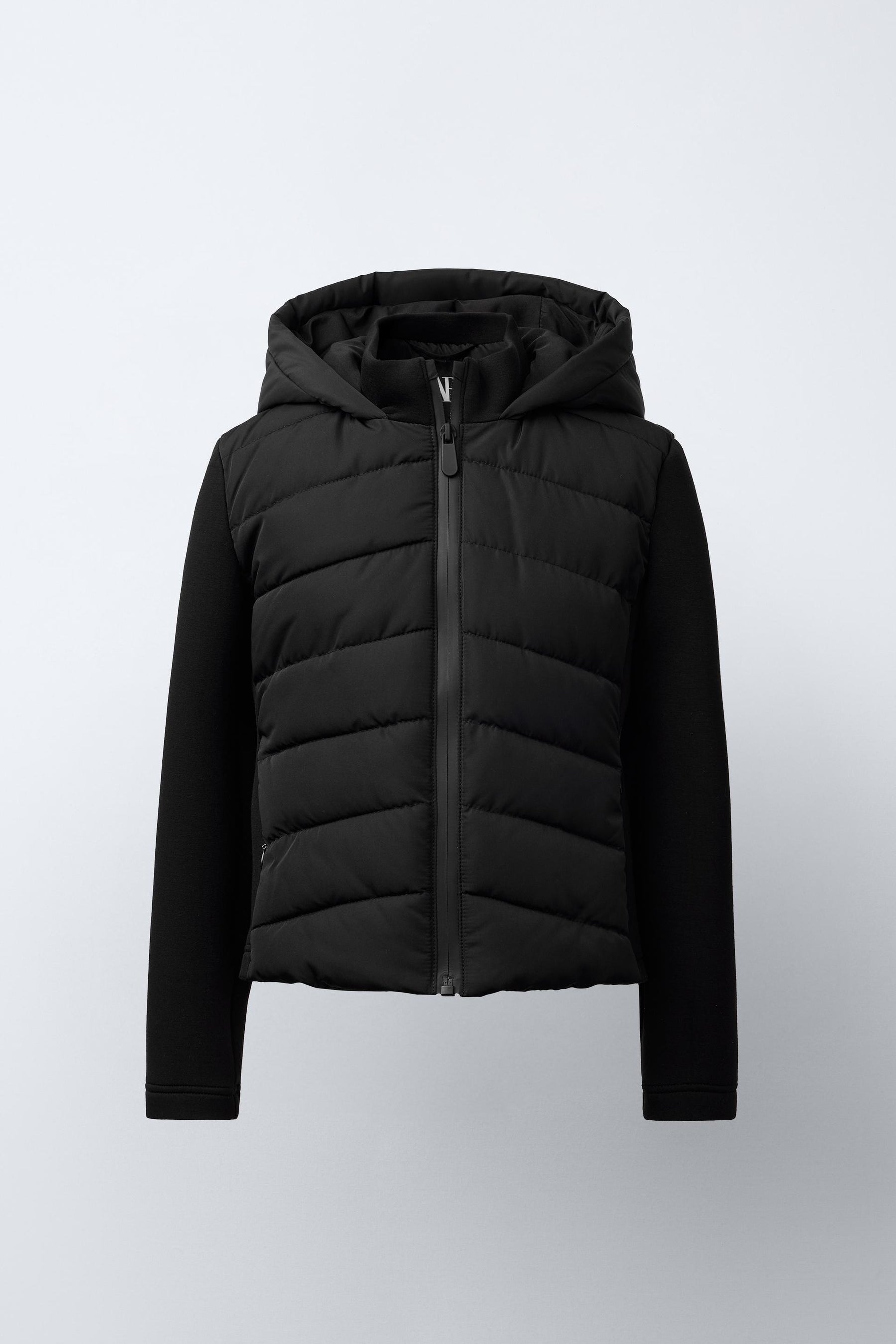 NEOPRENE-EFFECT SLEEVE PADDED JACKET - Image 1