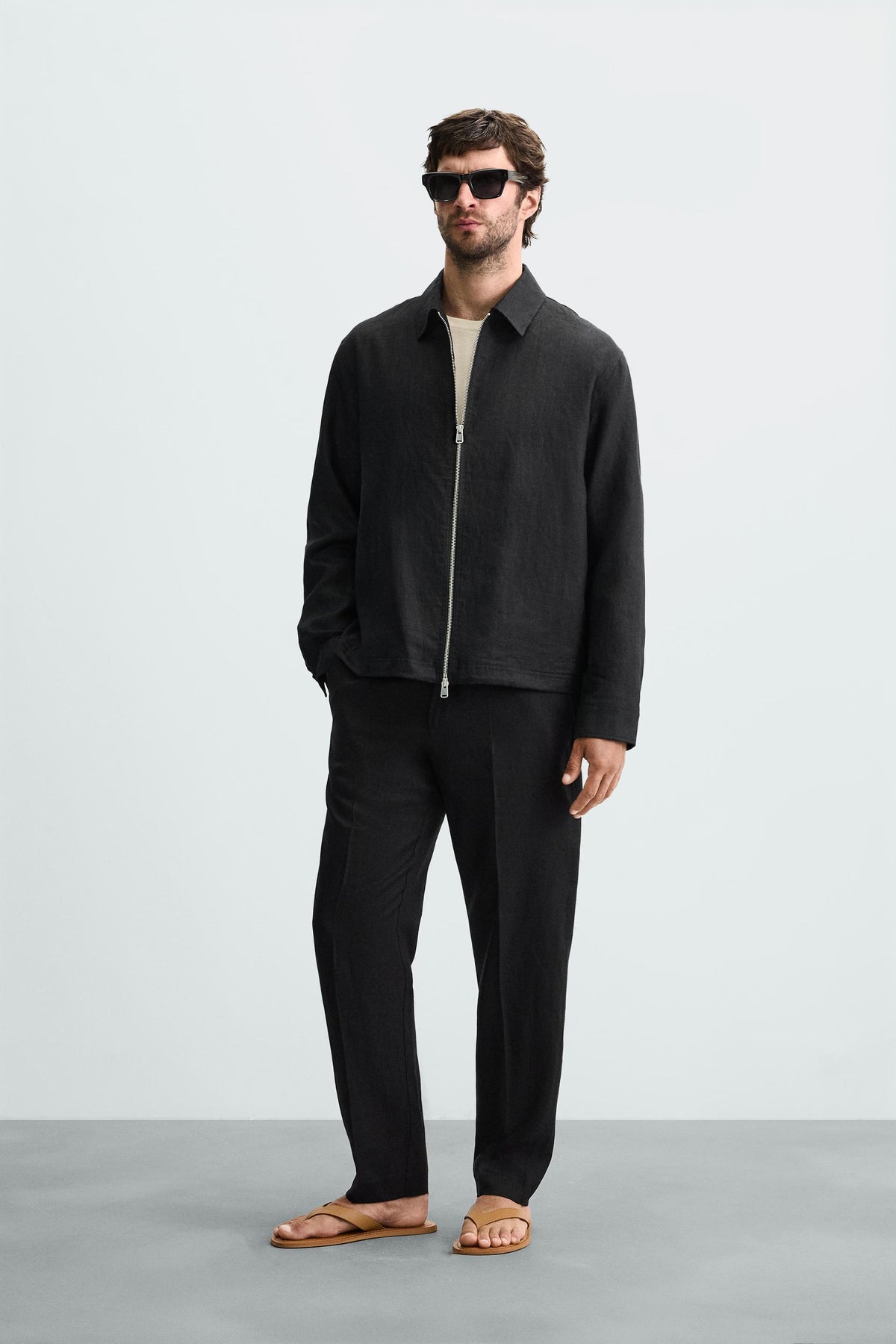 LINEN OVERSHIRT - Image 1