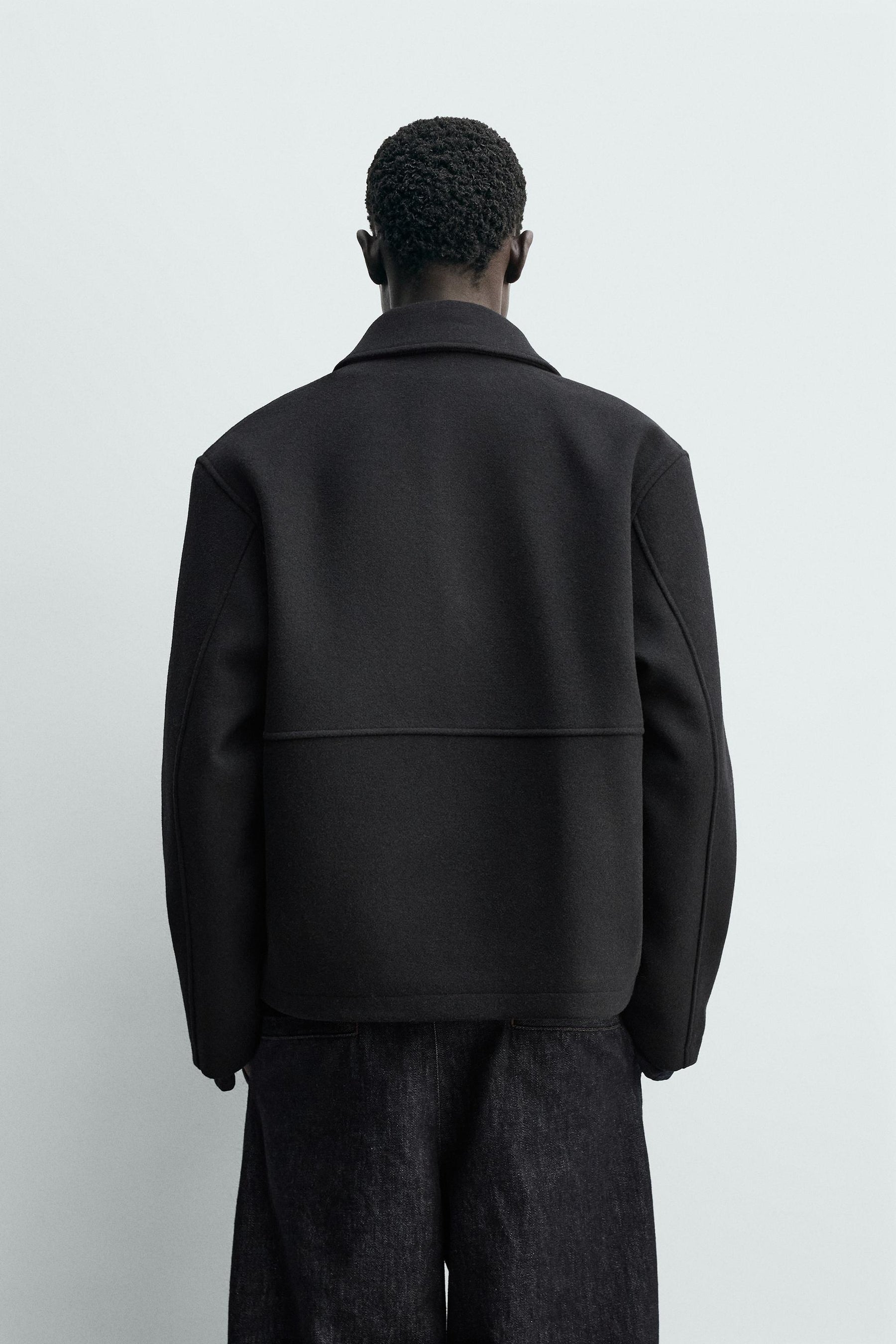 Fischgrät-Reißverschlussjacke