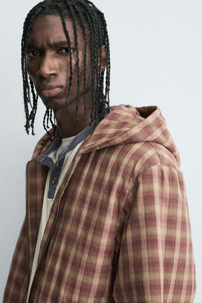 Karierte Kapuzenjacke 