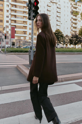 SHOULDER PAD COAT WITHOUT LAPELS - Image 4