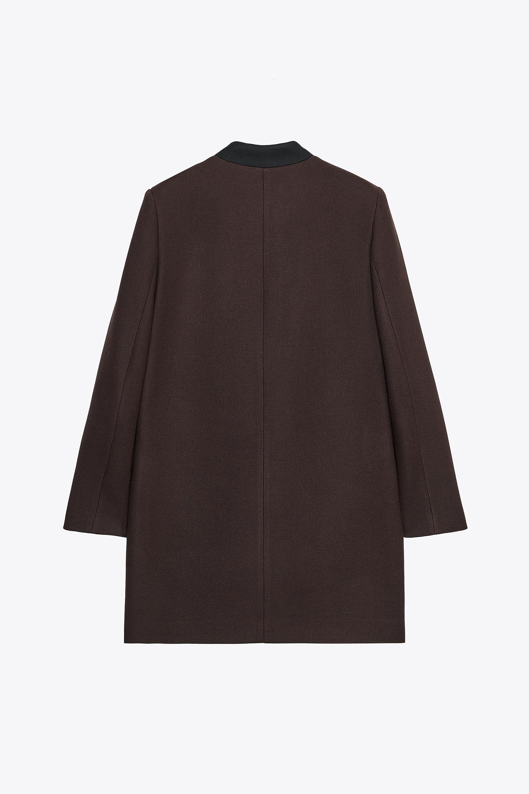 SHOULDER PAD COAT WITHOUT LAPELS - Image 6